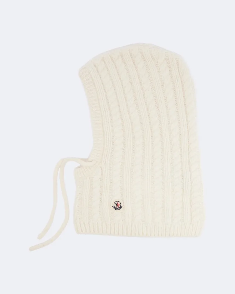 Moncler Balaclava aus Strick Weiß