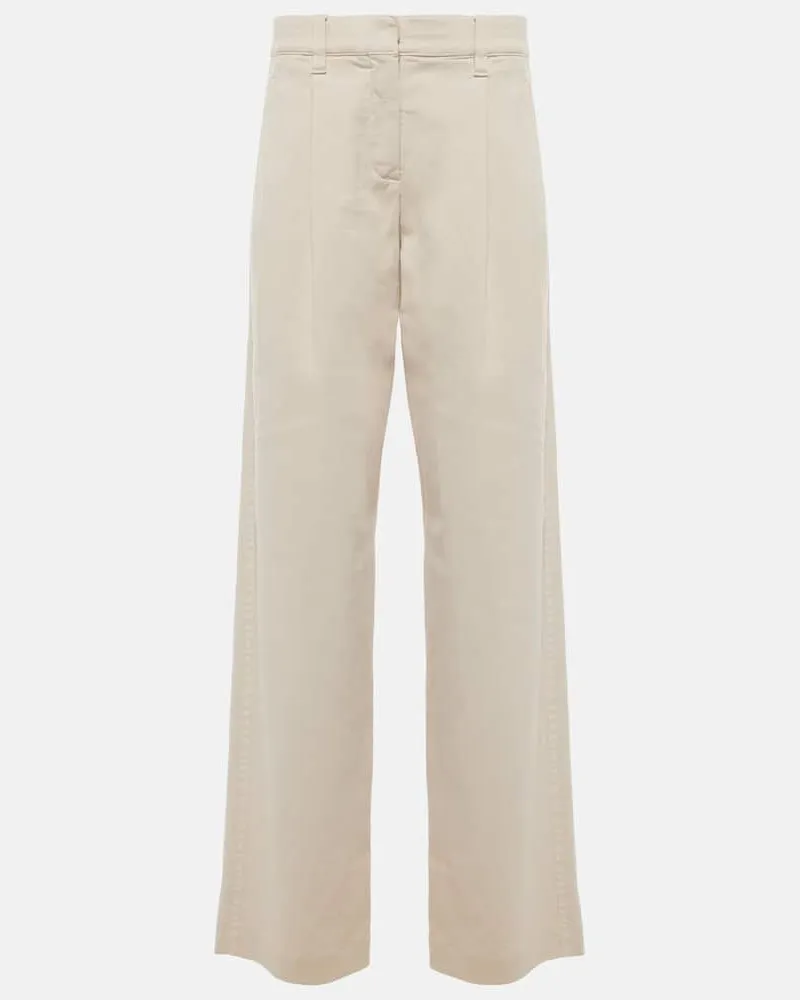 Brunello Cucinelli Mid-Rise Straight Jeans Weiß