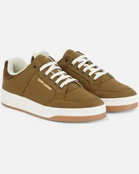 Saint Laurent Sneakers SL/61 aus Gabardine Gruen