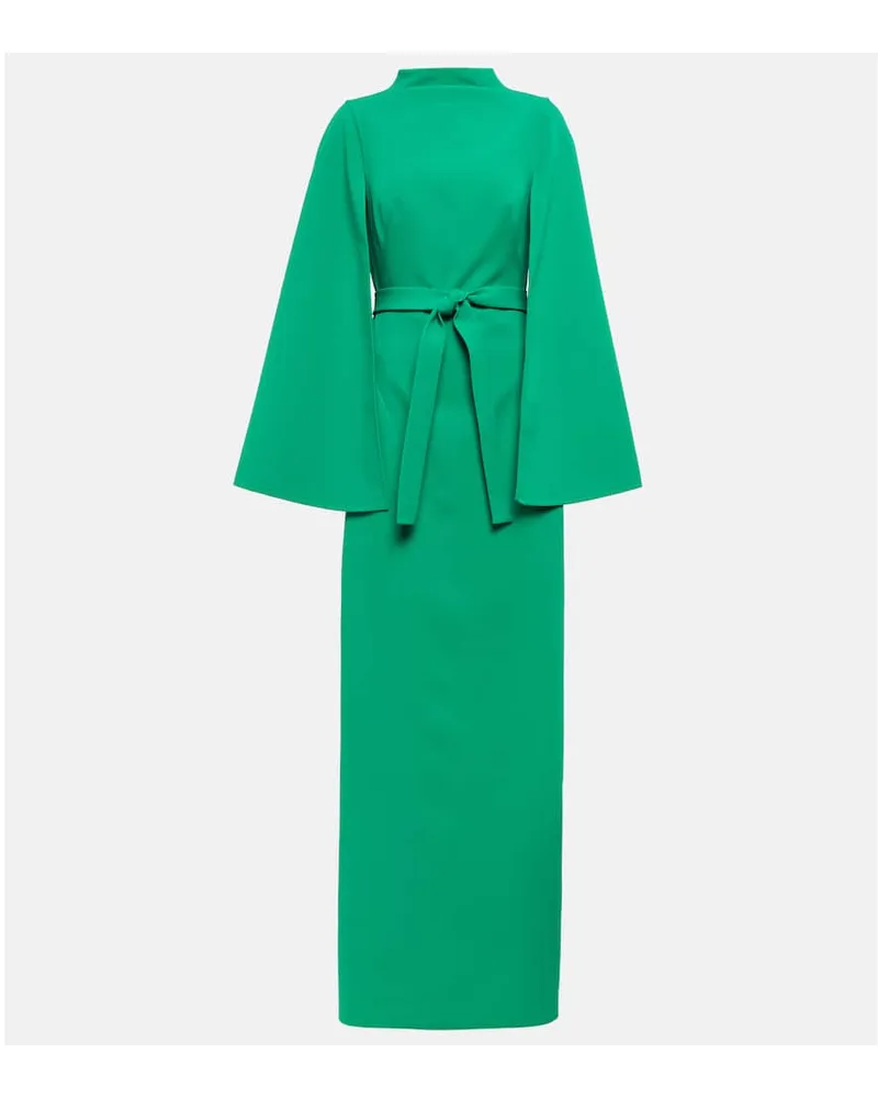 Safiyaa Maxikleid aus Crêpe Grün