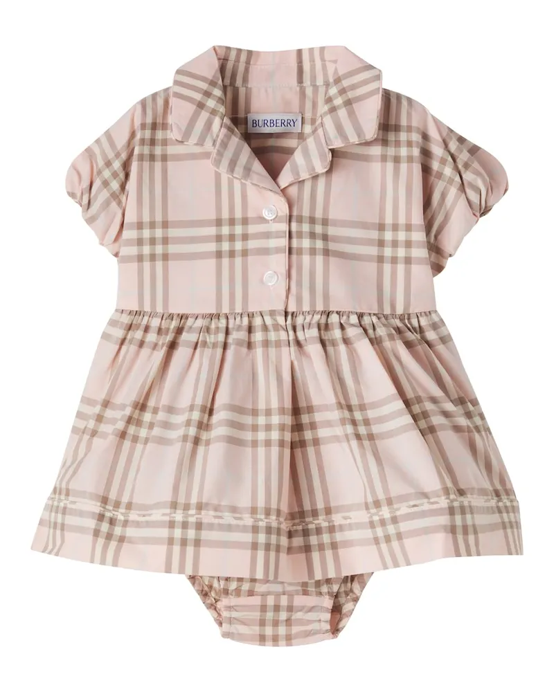 Burberry Baby Set aus Kleid und Höschen Rosa
