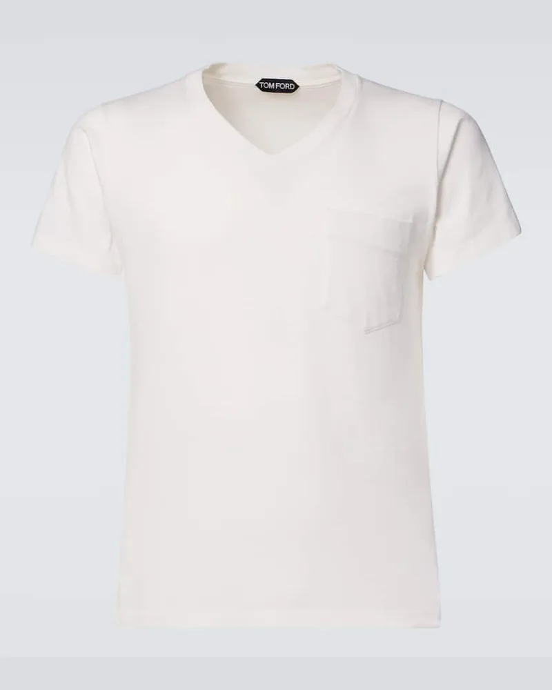 Tom Ford T-Shirt aus Baumwoll-Jersey Weiß