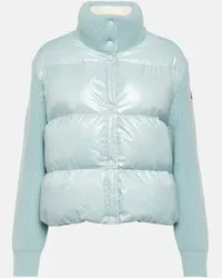 Moncler Daunenjacke mit Wolle Blau