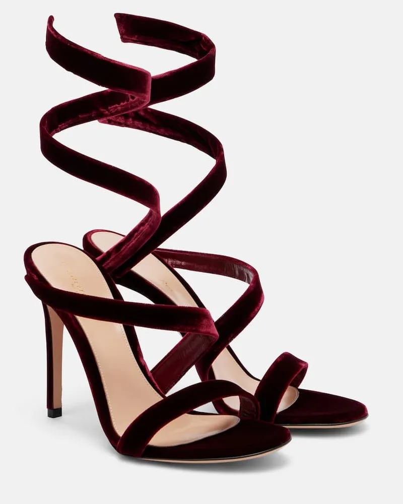 Gianvito Rossi Sandalen Opera 105 aus Samt Burgund
