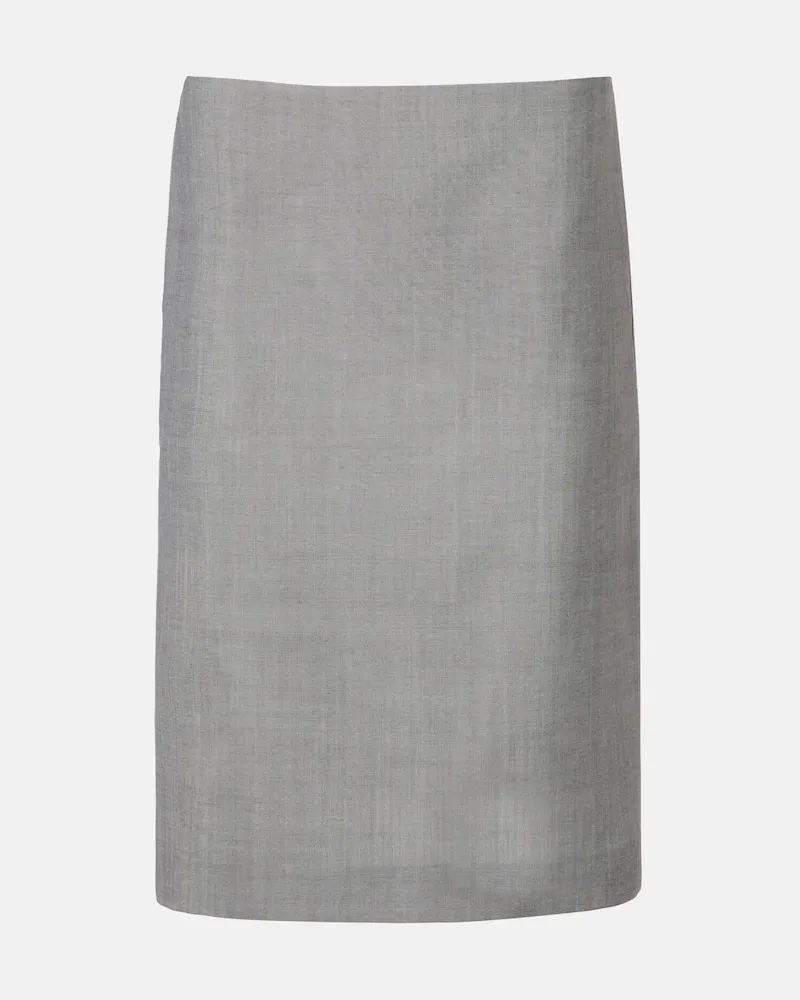 Calvin Klein Bleistiftrock Luna aus Wolle Grau