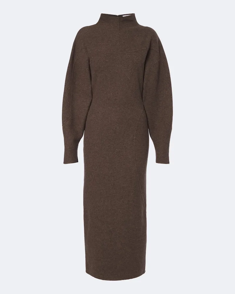 Max Mara Pulloverkleid aus einem Wollgemisch Braun