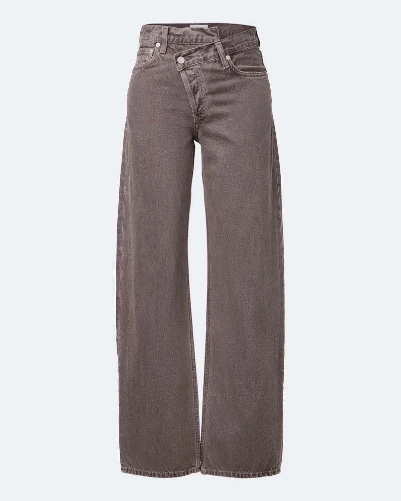 AGOLDE Wide-Leg Jeans Arc Criss Cross Grau