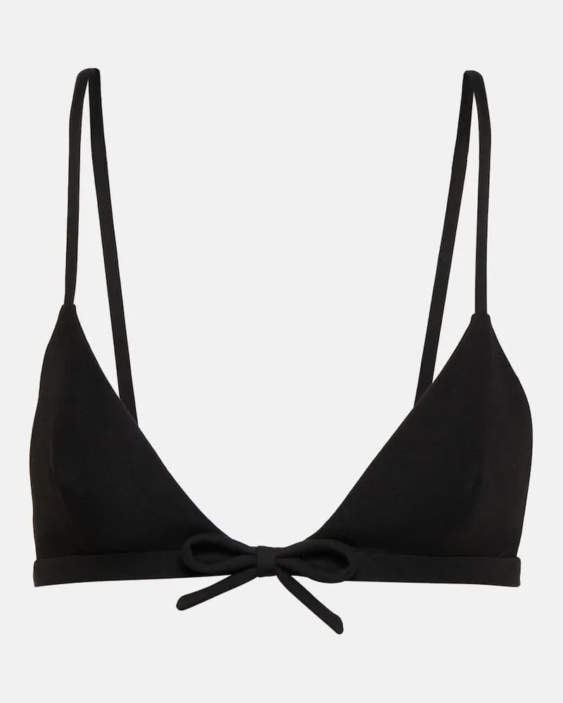 Valentino Garavani Bralette aus Wolle und Seide Schwarz