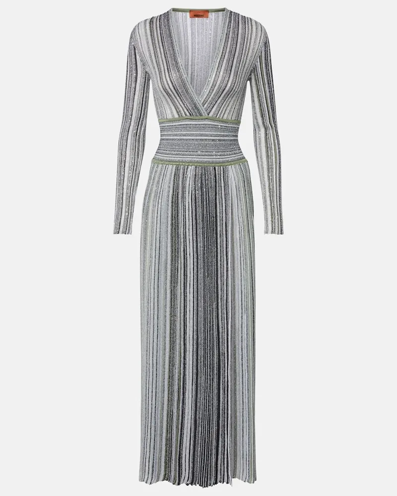 Missoni Midikleid aus Lamé Multicolor