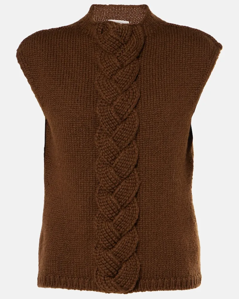 Christophe Lemaire Pullunder aus einem Wollgemisch Braun