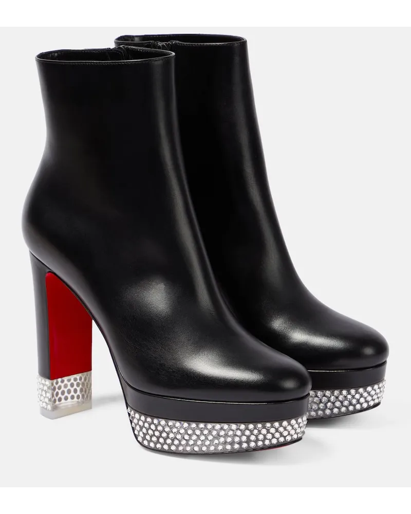 Christian Louboutin Ankle Boots Cassandribooty aus Leder Schwarz