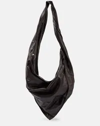 Christophe Lemaire Schultertasche Scarf aus Leder Braun