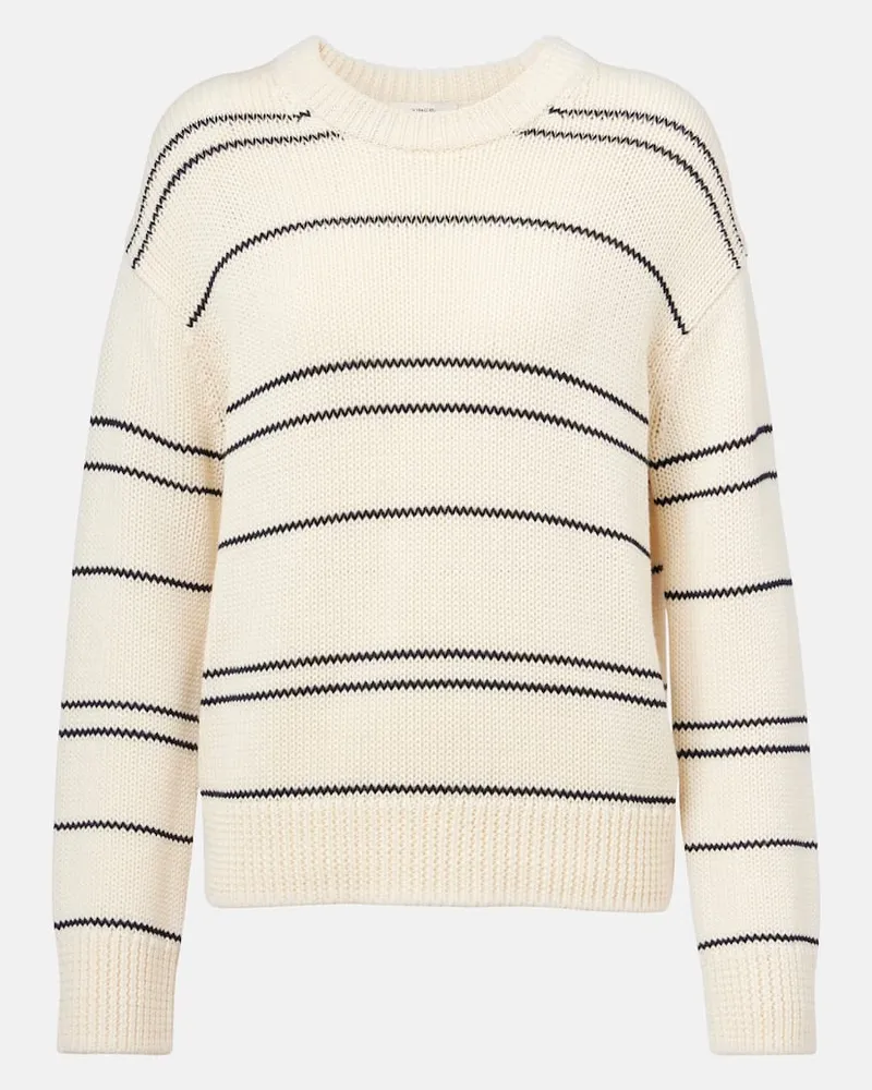 Vince Pullover aus einem Wollgemisch Beige