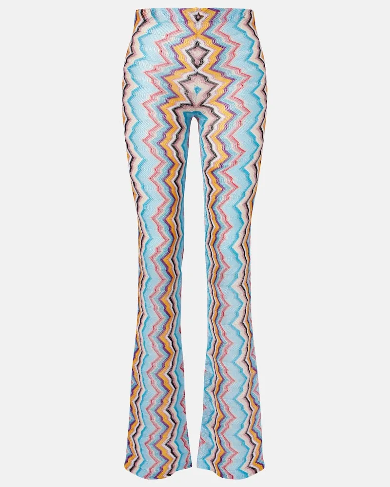 Missoni High-Rise-Schlaghose Multicolor