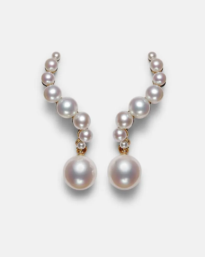 MATEO Ohrringe aus 14kt Gelbgold mit Perlen Gold