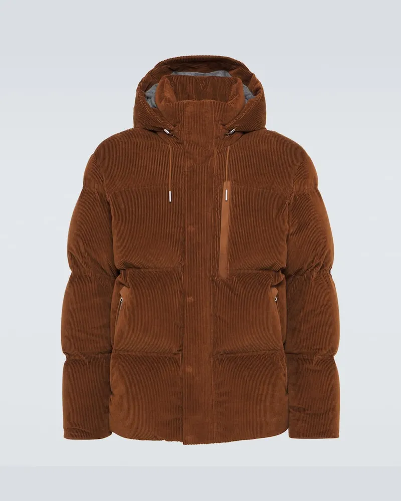 Ermenegildo Zegna Daunenjacke aus Cord Braun