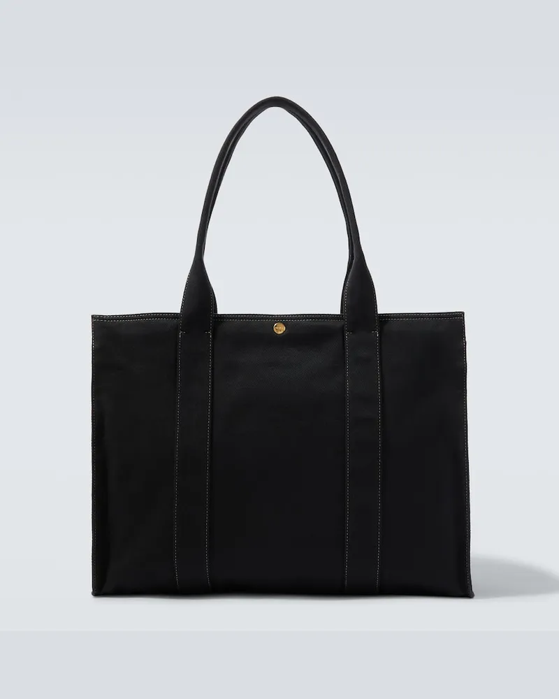 The Row Tote Bag Sisal aus Canvas Schwarz