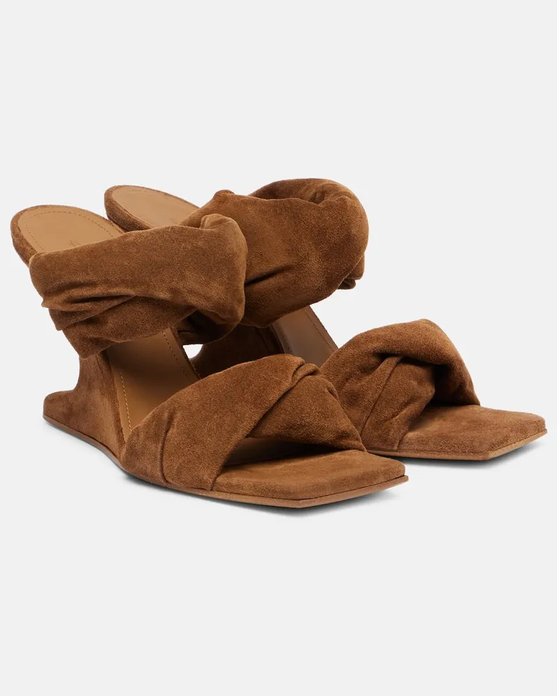 Rick Owens Wedge-Sandalen Twisted Cantilever 80 Braun