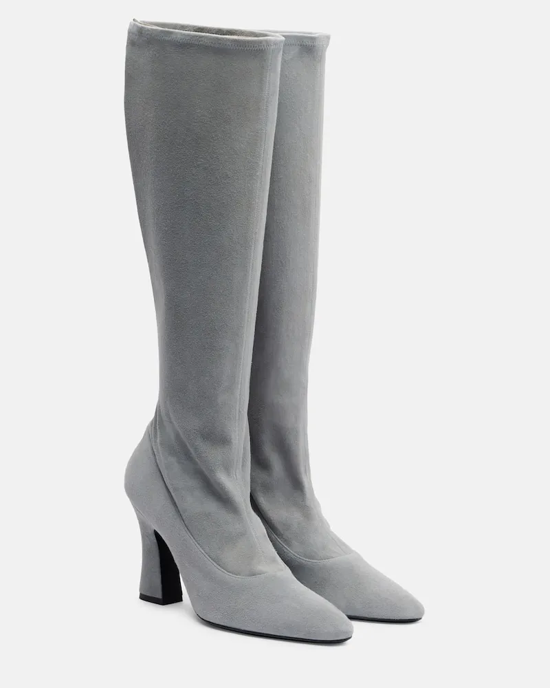 Magda Butrym Stiefel aus Veloursleder Grau