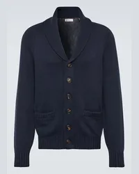 Brunello Cucinelli Cardigan aus Baumwolle Blau