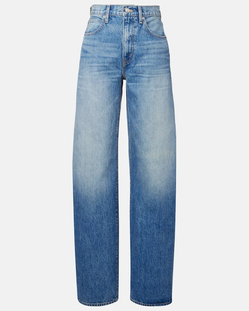 SLVRLAKE High-Rise Barrel Jeans Cassie Blau