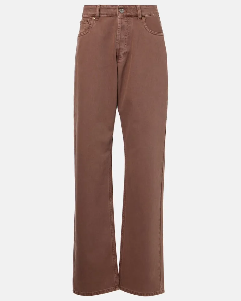 Miu Miu Wide-Leg Jeans Braun