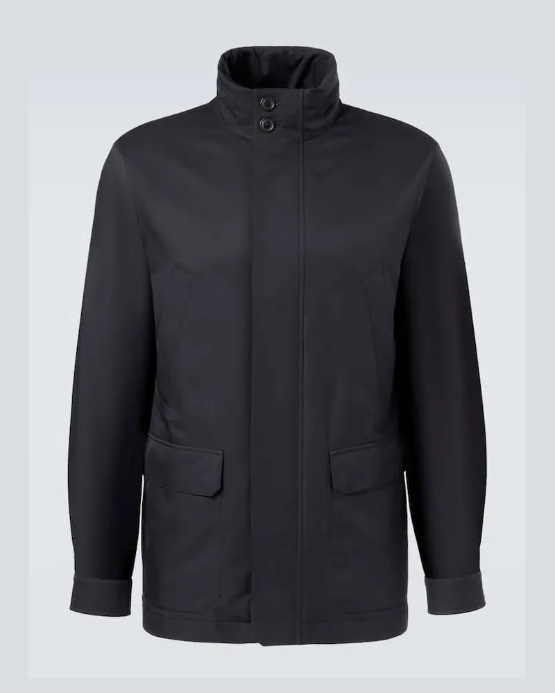 Ermenegildo Zegna Feldjacke aus Twill Blau