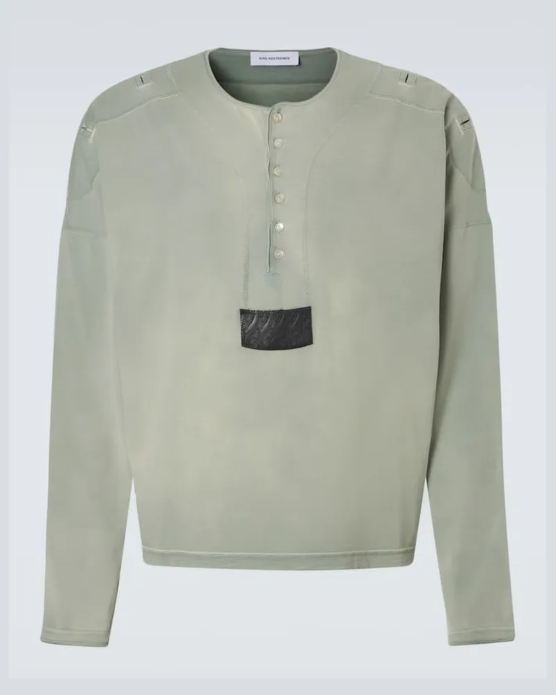 KIKO KOSTADINOV Henley-Top Sargo aus Baumwolle Grün