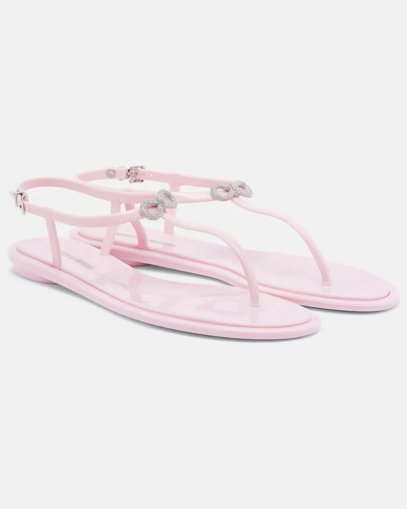Mach & Mach Sandalen Riviera mit Kristallen Rosa