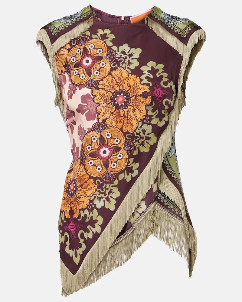 La DoubleJ Top Scarf aus Seide Multicolor