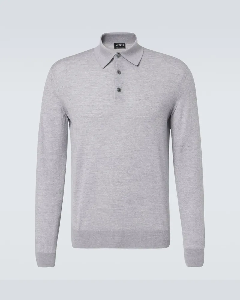 Ermenegildo Zegna Polopullover aus Wolle Grau