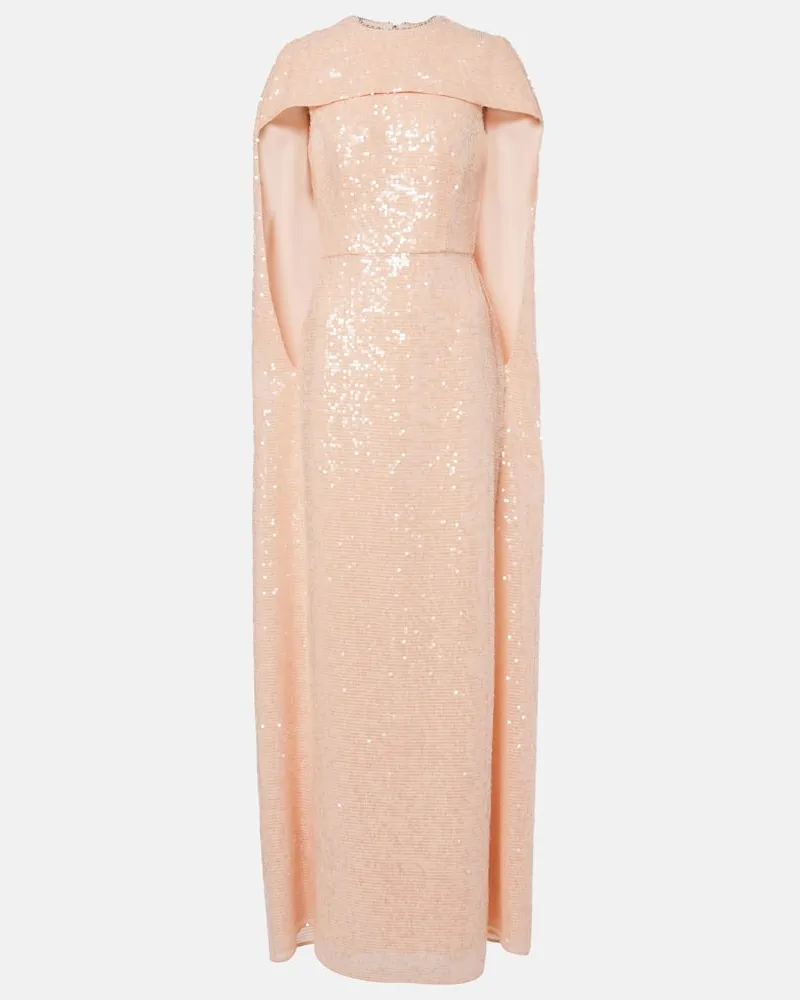Erdem Robe aus Chiffon mit Pailletten Pink