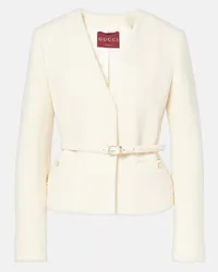 Gucci Jacke aus Boucle Weiss