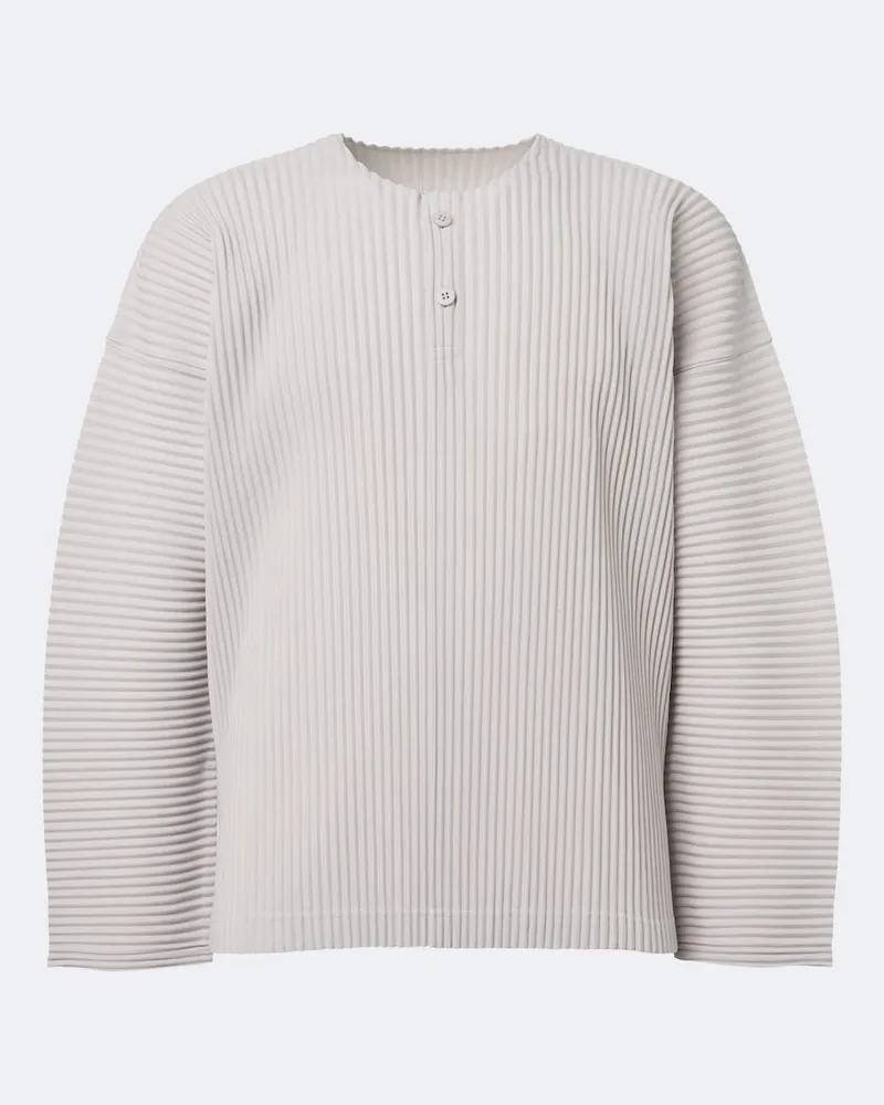 Issey Miyake Homme Plissé Issey Miyake Monthly Colors: September Henley-Hemd Grau
