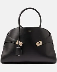 Ferragamo Tote Hug Medium aus Leder Schwarz