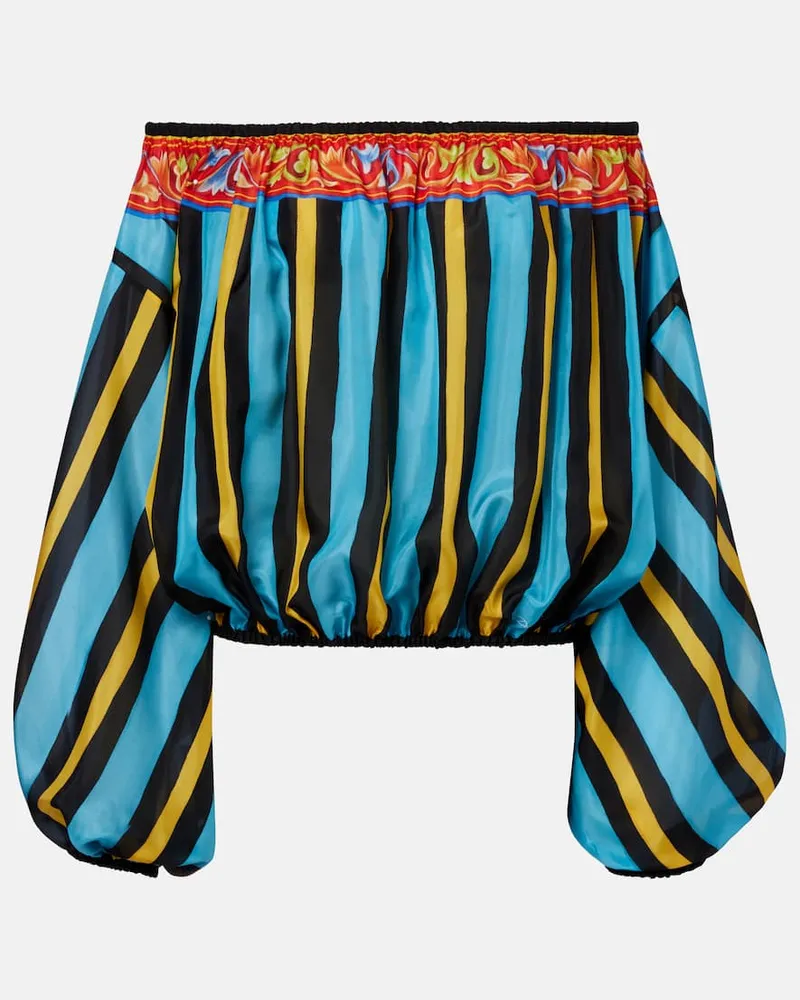 Dolce & Gabbana Top aus Seide Multicolor