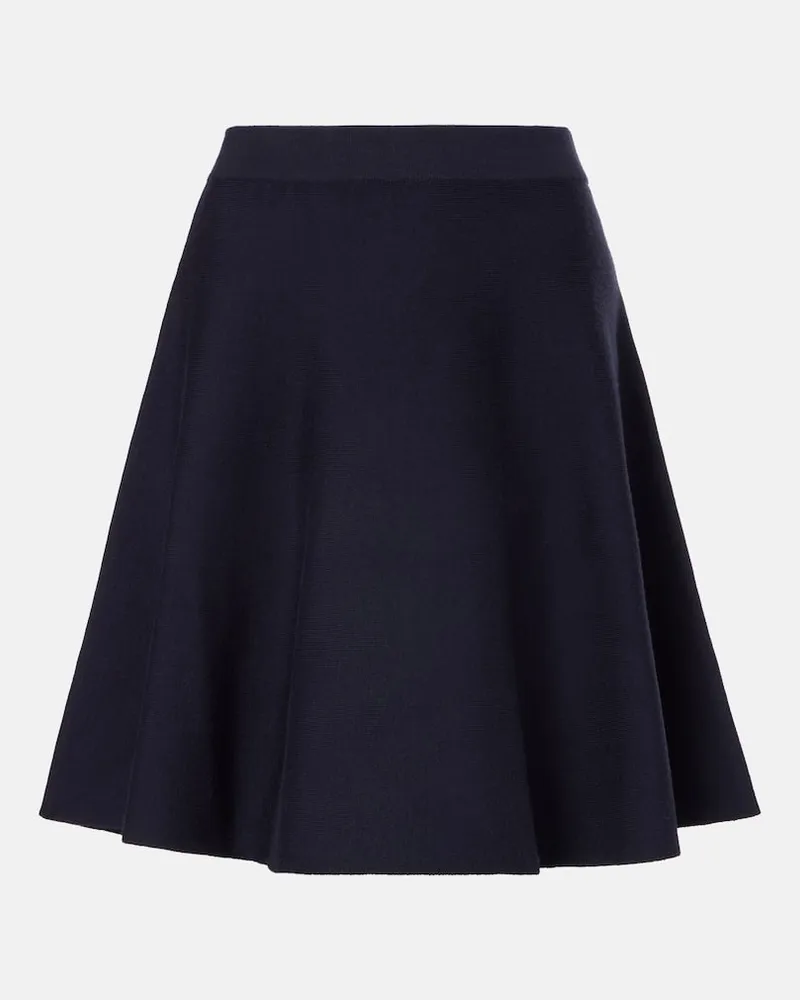 Max Mara Minirock Ubalda aus Schurwolle Blau