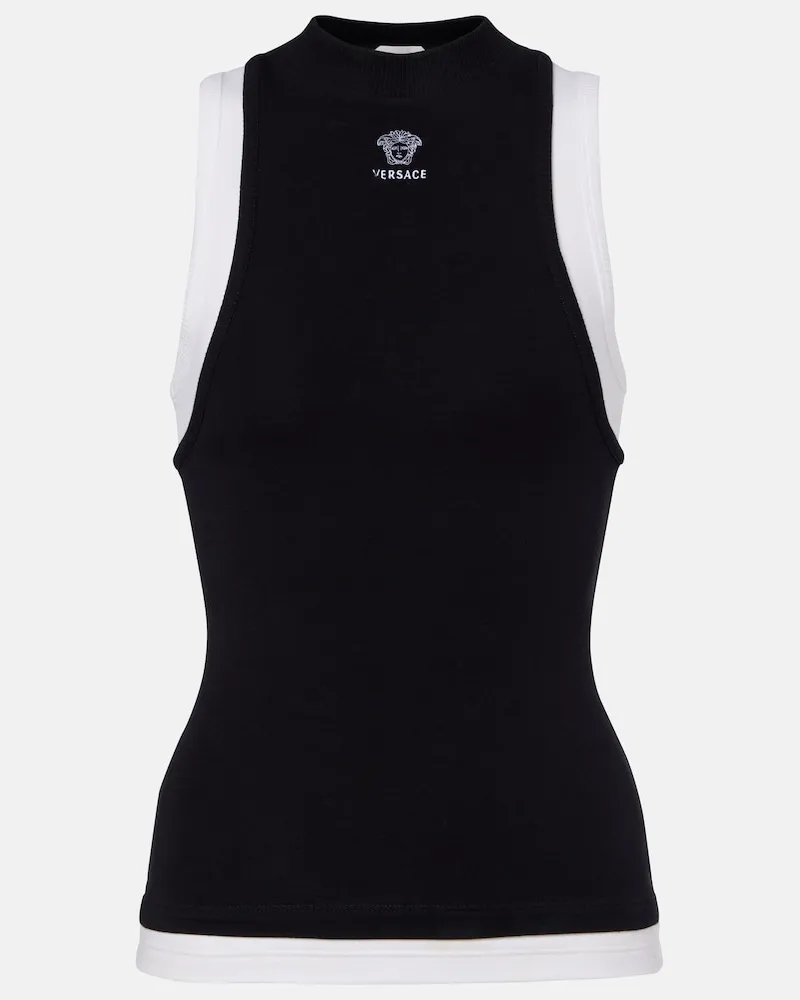 Versace Tanktop Medusa aus einem Baumwollgemisch Schwarz