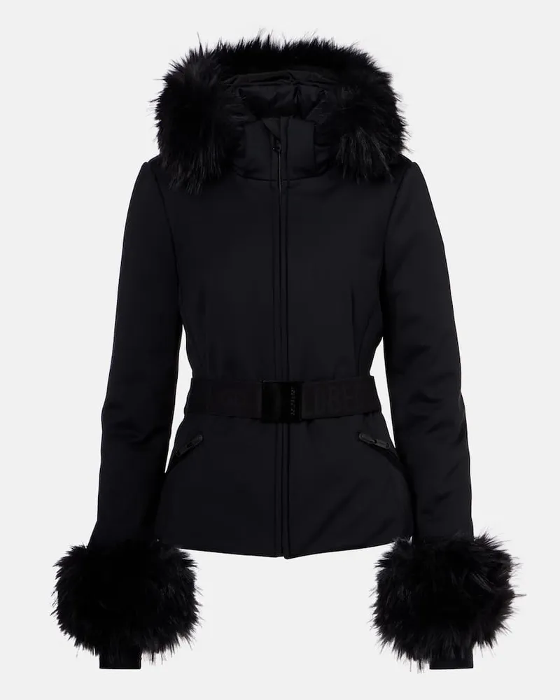 GOLDBERGH Skijacke Giselle mit Faux Fur Schwarz