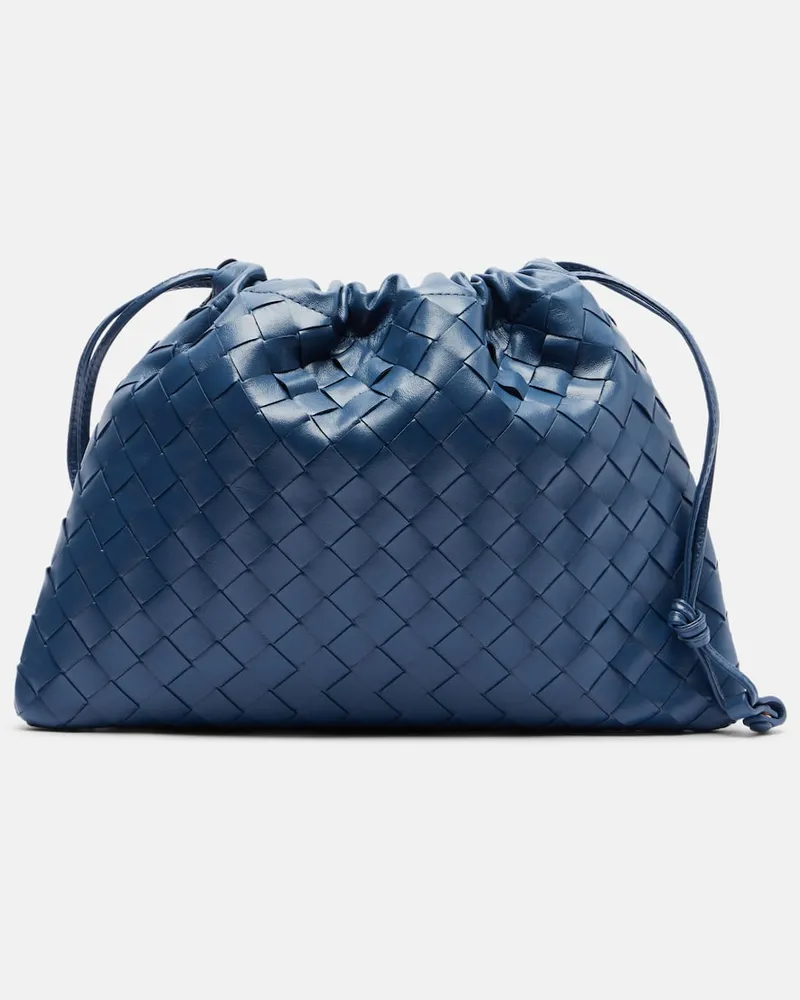Bottega Veneta Clutch Dustbag Small aus Leder Blau