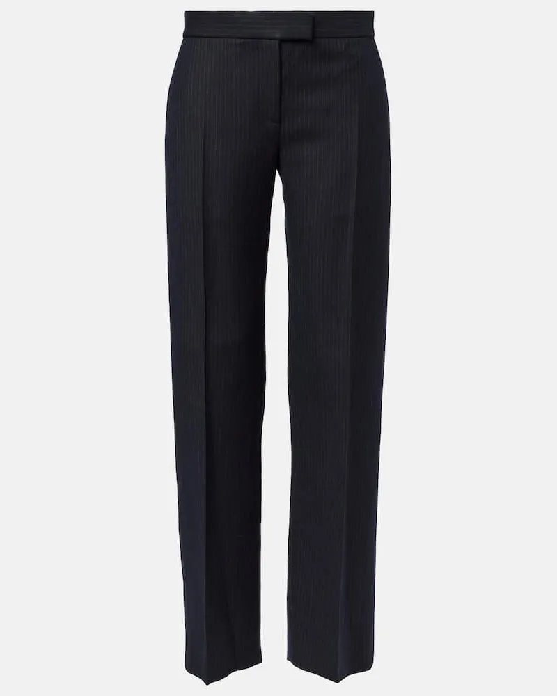 KHAITE Gerade Hose Lenn aus einem Wollgemisch Blau