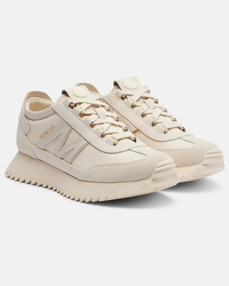 Moncler Sneakers Pacey2 mit Veloursleder Beige