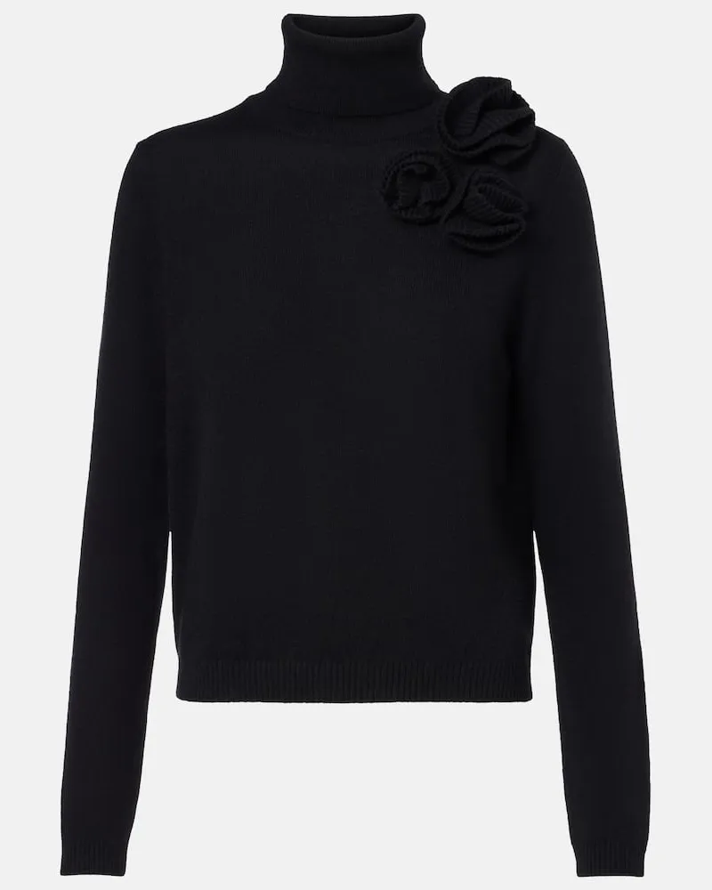 Jardin des Orangers Rollkragenpullover aus Wolle und Kaschmir Schwarz