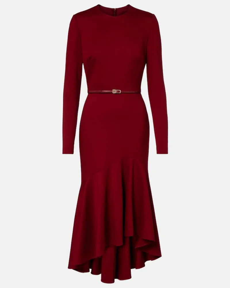 Elie Saab Midikleid Rot