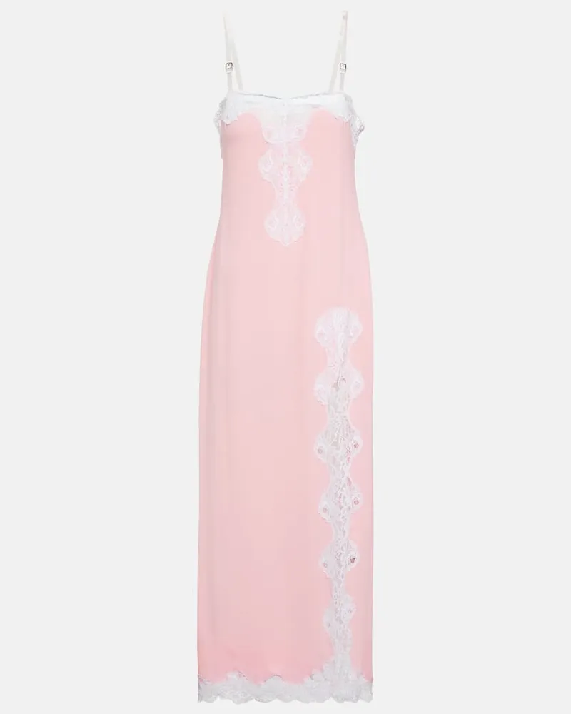 Christopher Kane Slipdress mit Spitze Rosa
