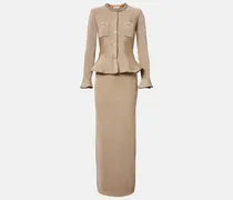 Maxikleid aus Lamé mit Kristallen