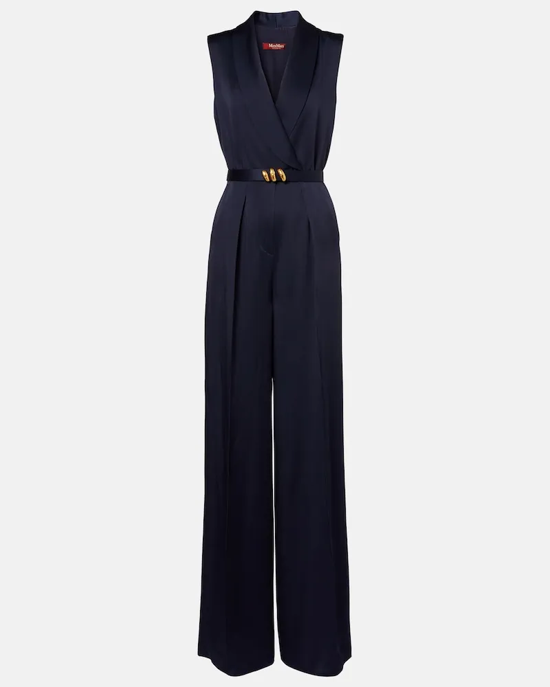 Max Mara Jumpsuit Elegante aus Satin Blau