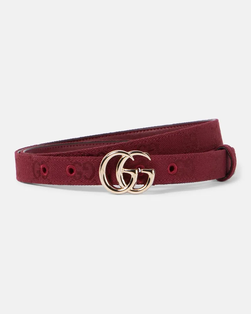 Gucci Gürtel GG Marmont aus Canvas Rot