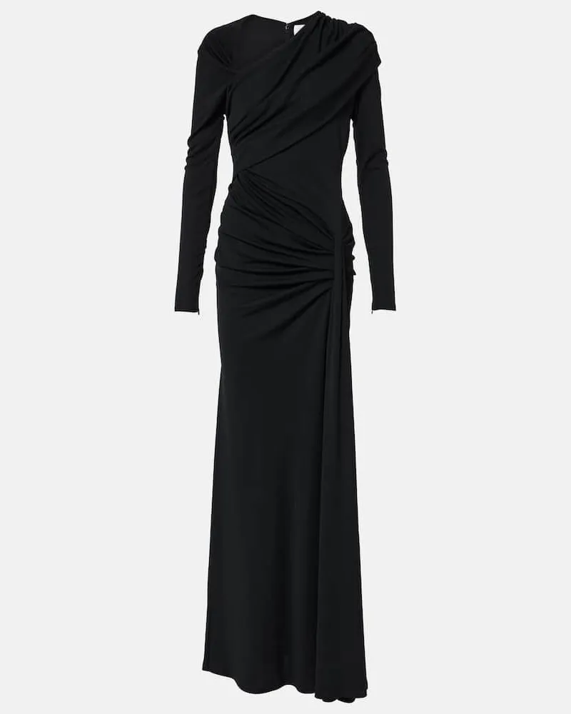 Carolina Herrera New York Robe aus Jersey Schwarz