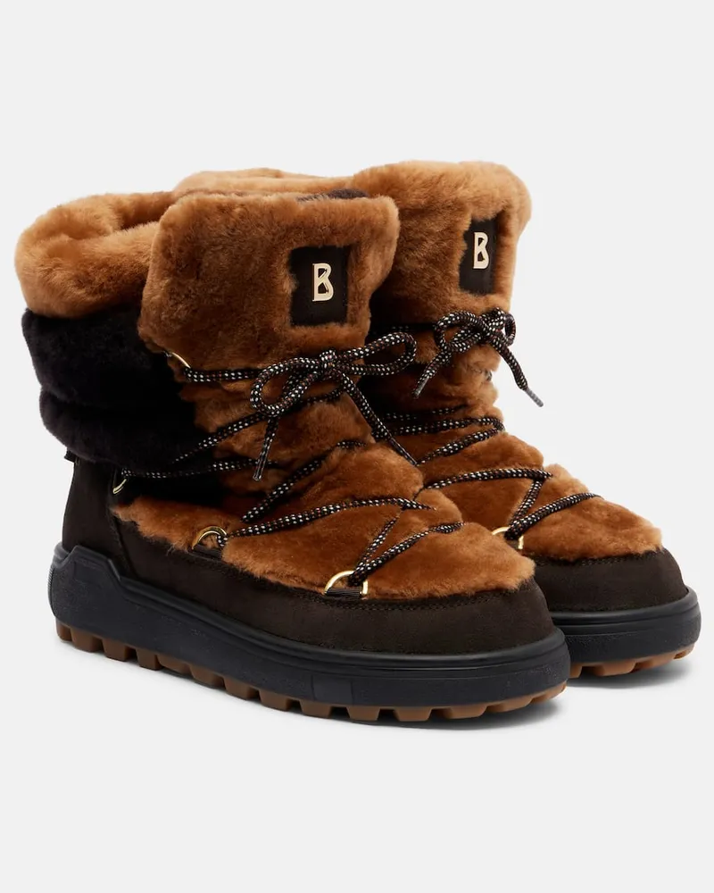 Bogner Ankle Boots Chamonix 10 aus Veloursleder Braun